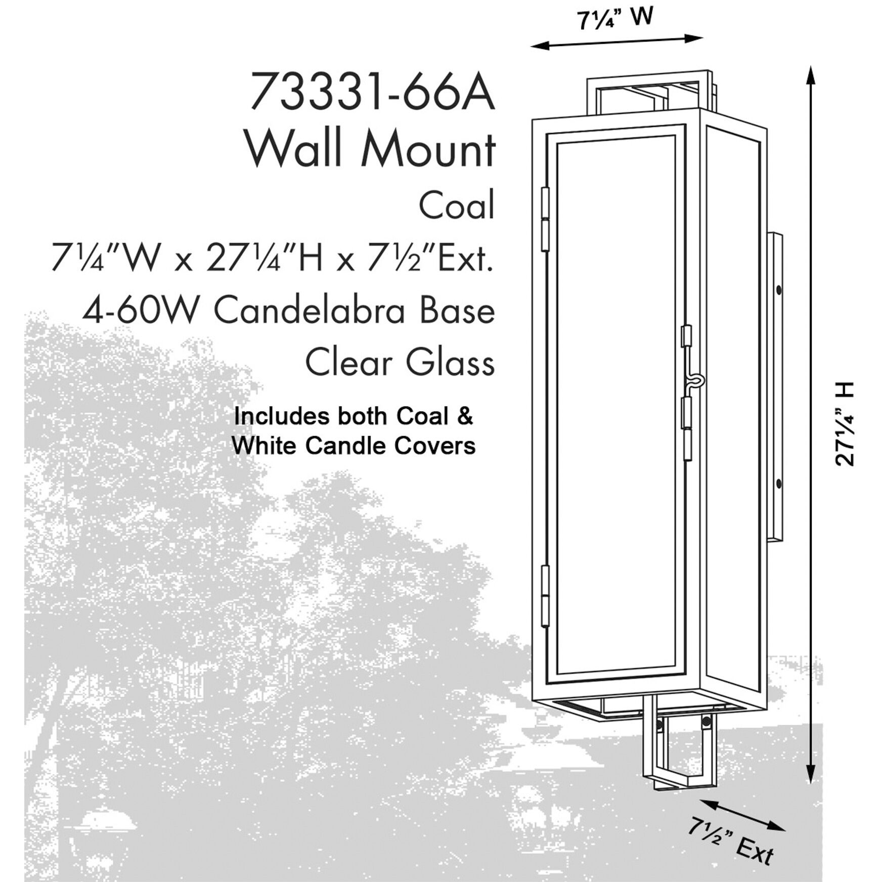 Knoll Road 4 Light 27.13 inch Coal Outdoor Wall Mount, Great Outdoors